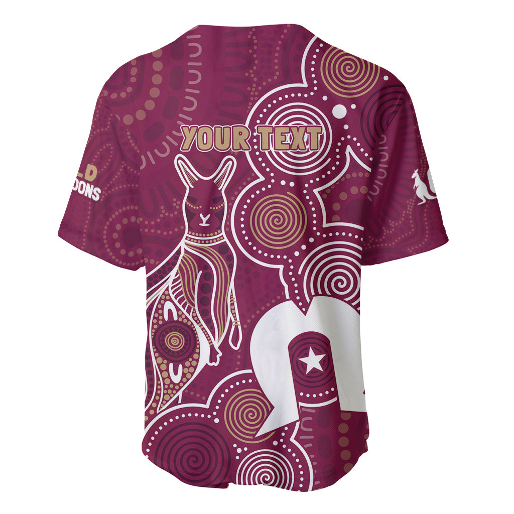 NAIDOC Week Baseball Jersey QLD Maroons Kangaroo