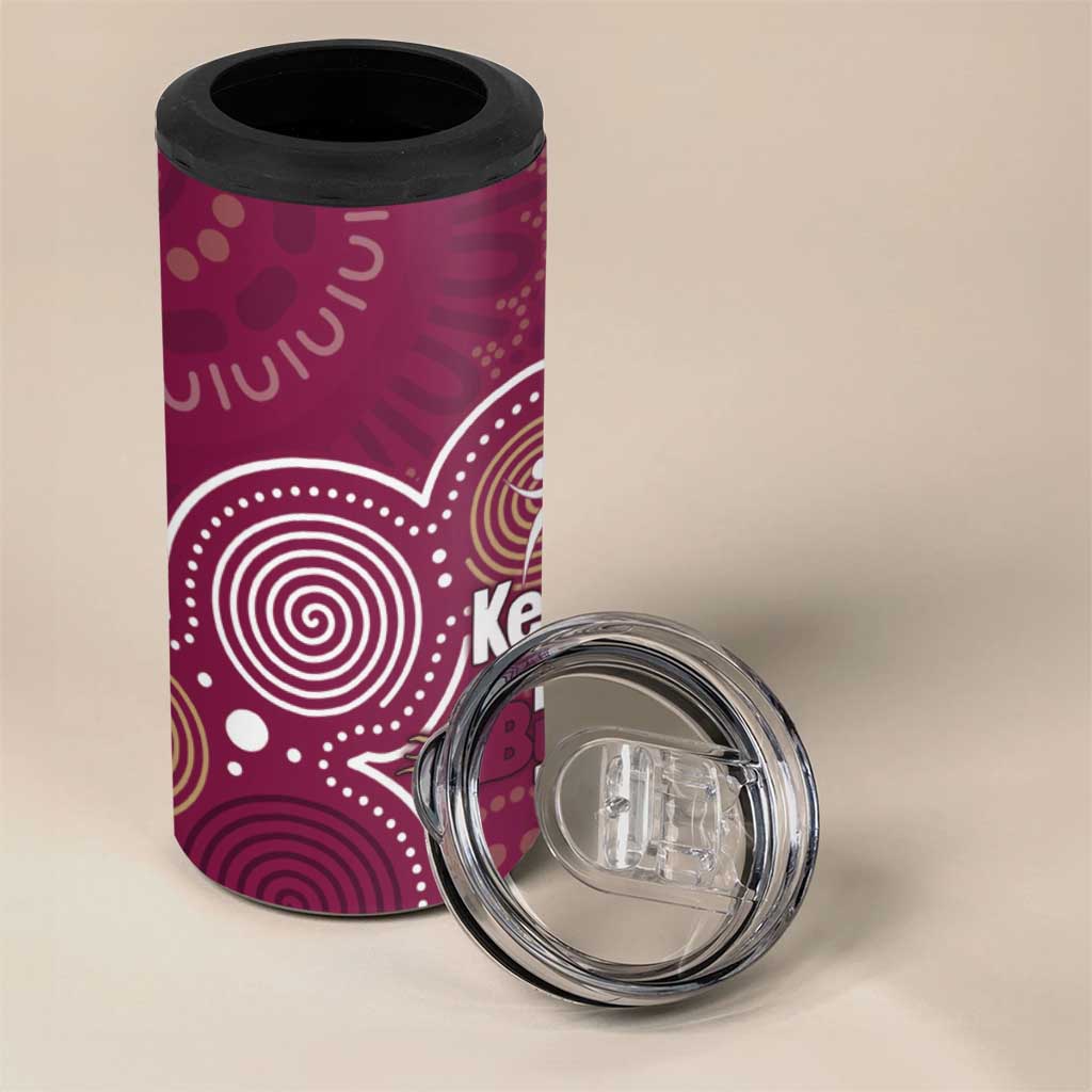 NAIDOC Week 4 in 1 Can Cooler Tumbler QLD Maroons Kangaroo