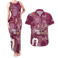 NAIDOC Week Couples Matching Tank Maxi Dress and Hawaiian Shirt QLD Maroons Kangaroo
