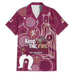 NAIDOC Week Family Matching Mermaid Dress and Hawaiian Shirt QLD Maroons Kangaroo