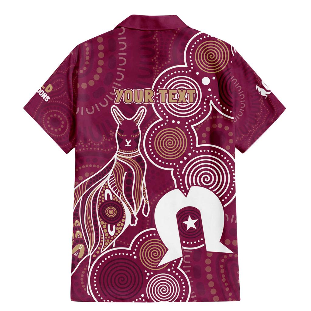 NAIDOC Week Family Matching Mermaid Dress and Hawaiian Shirt QLD Maroons Kangaroo