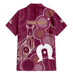NAIDOC Week Family Matching Mermaid Dress and Hawaiian Shirt QLD Maroons Kangaroo
