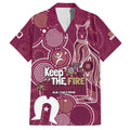 NAIDOC Week Family Matching Summer Maxi Dress and Hawaiian Shirt QLD Maroons Kangaroo