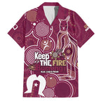 NAIDOC Week Family Matching Tank Maxi Dress and Hawaiian Shirt QLD Maroons Kangaroo