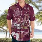 NAIDOC Week Hawaiian Shirt QLD Maroons Kangaroo