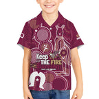 NAIDOC Week Hawaiian Shirt QLD Maroons Kangaroo