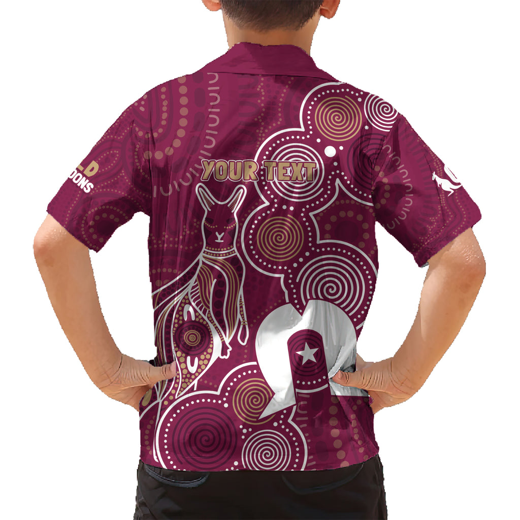 NAIDOC Week Hawaiian Shirt QLD Maroons Kangaroo