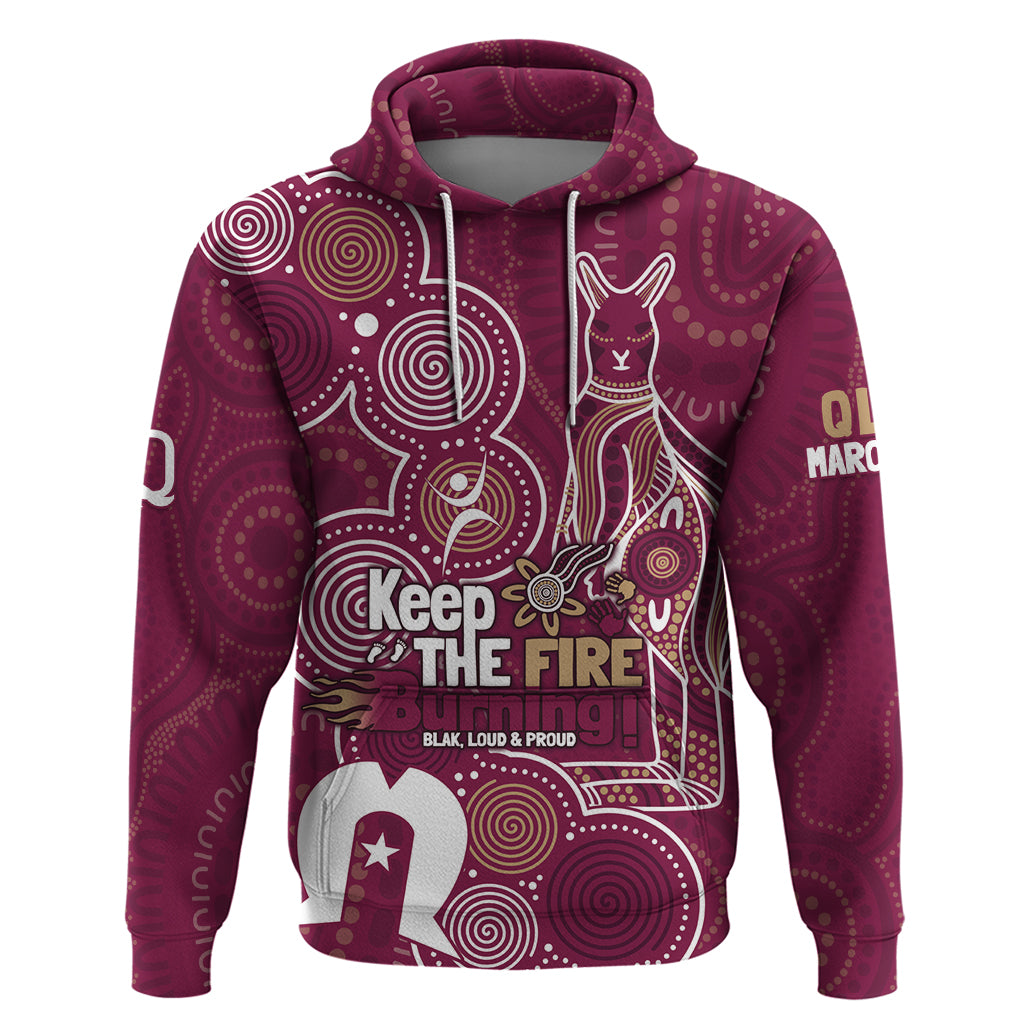 NAIDOC Week Hoodie QLD Maroons Kangaroo