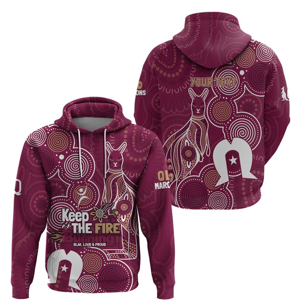 NAIDOC Week Hoodie QLD Maroons Kangaroo
