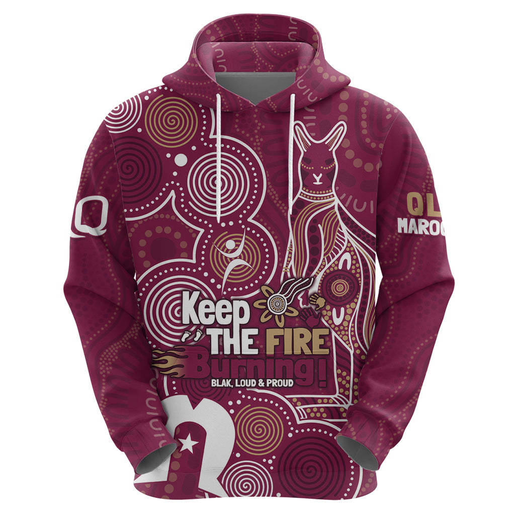 NAIDOC Week Hoodie QLD Maroons Kangaroo