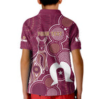 NAIDOC Week Kid Polo Shirt QLD Maroons Kangaroo