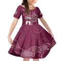 NAIDOC Week Kid Short Sleeve Dress QLD Maroons Kangaroo
