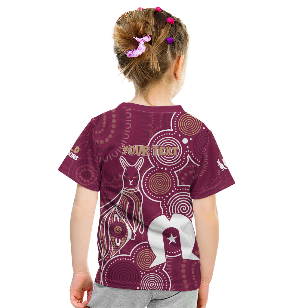 NAIDOC Week Kid T Shirt QLD Maroons Kangaroo