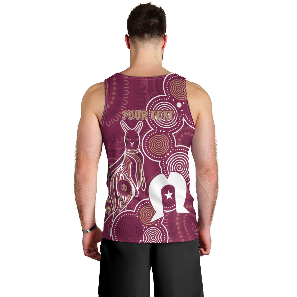 NAIDOC Week Men Tank Top QLD Maroons Kangaroo