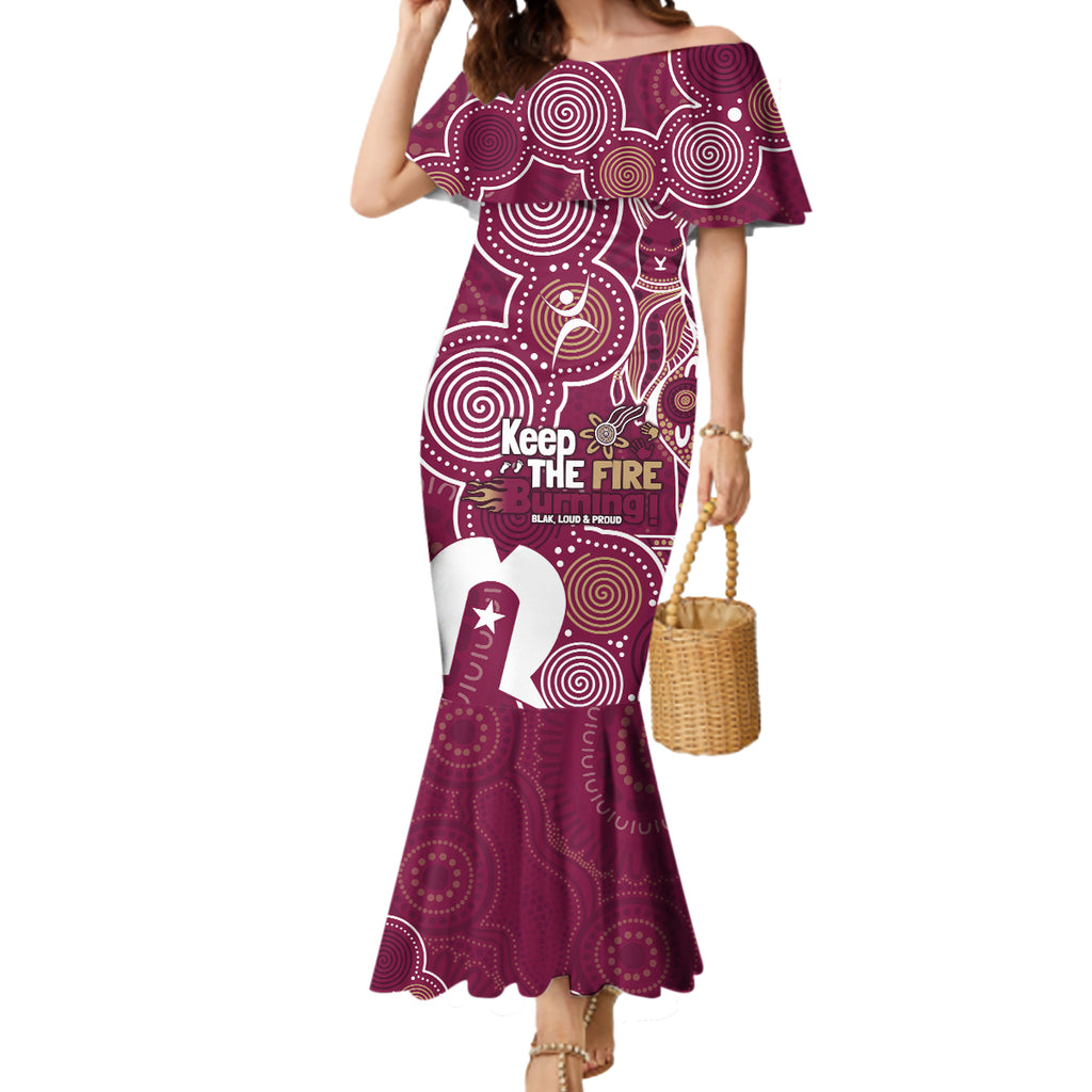 NAIDOC Week Mermaid Dress QLD Maroons Kangaroo