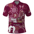 NAIDOC Week Polo Shirt QLD Maroons Kangaroo