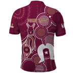 NAIDOC Week Polo Shirt QLD Maroons Kangaroo
