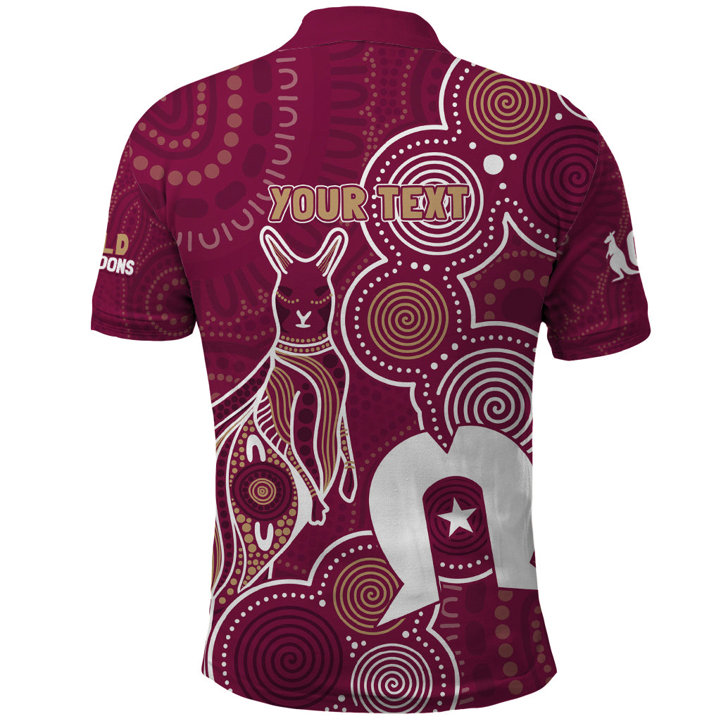 NAIDOC Week Polo Shirt QLD Maroons Kangaroo