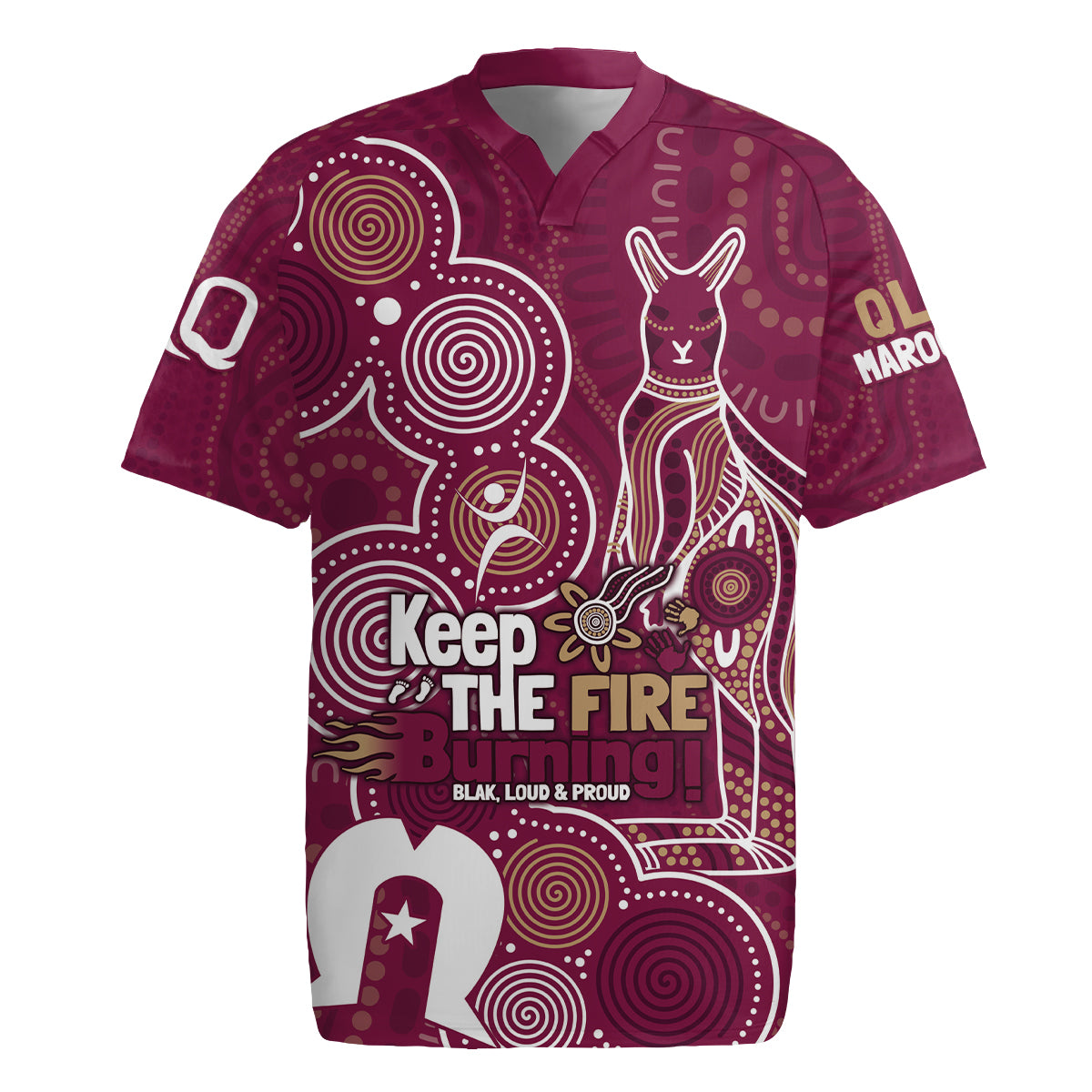 NAIDOC Week Rugby Jersey QLD Maroons Kangaroo