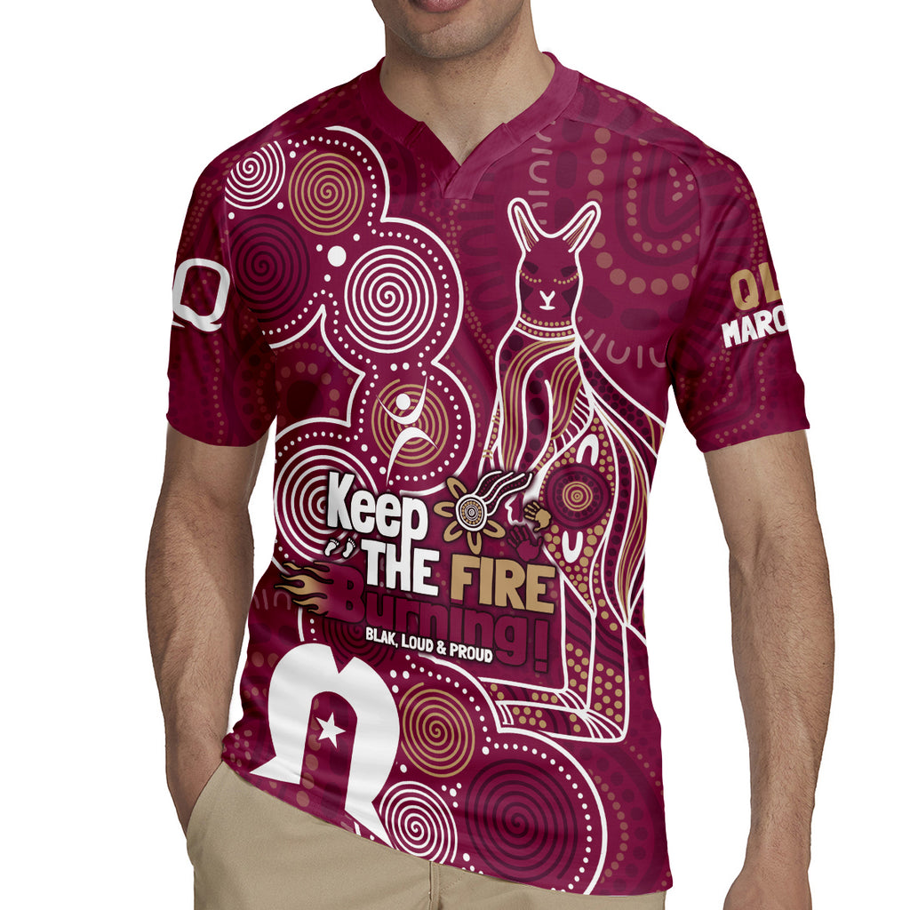 NAIDOC Week Rugby Jersey QLD Maroons Kangaroo