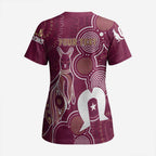 NAIDOC Week Scrub Top QLD Maroons Kangaroo - Aussie Hoodie