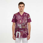 NAIDOC Week Scrub Top QLD Maroons Kangaroo - Aussie Hoodie
