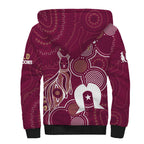 NAIDOC Week Sherpa Hoodie QLD Maroons Kangaroo