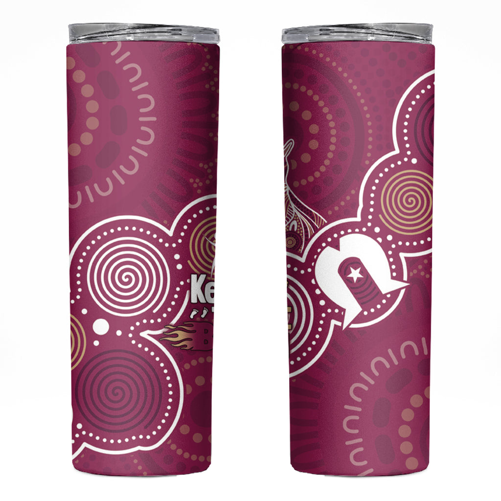 NAIDOC Week Skinny Tumbler QLD Maroons Kangaroo