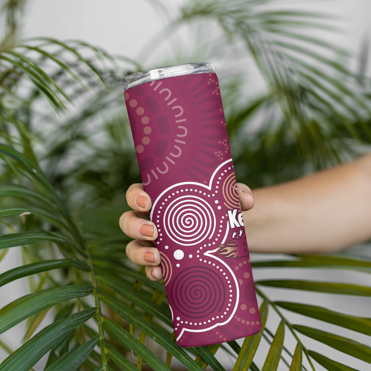NAIDOC Week Skinny Tumbler QLD Maroons Kangaroo