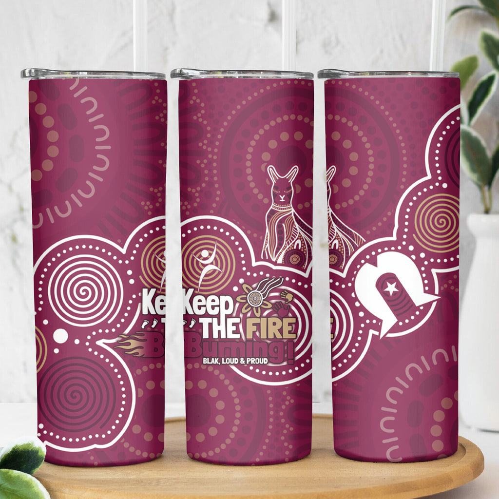 NAIDOC Week Skinny Tumbler QLD Maroons Kangaroo