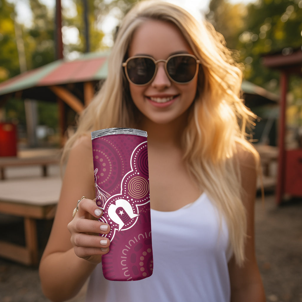 NAIDOC Week Skinny Tumbler QLD Maroons Kangaroo