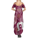 NAIDOC Week Summer Maxi Dress QLD Maroons Kangaroo