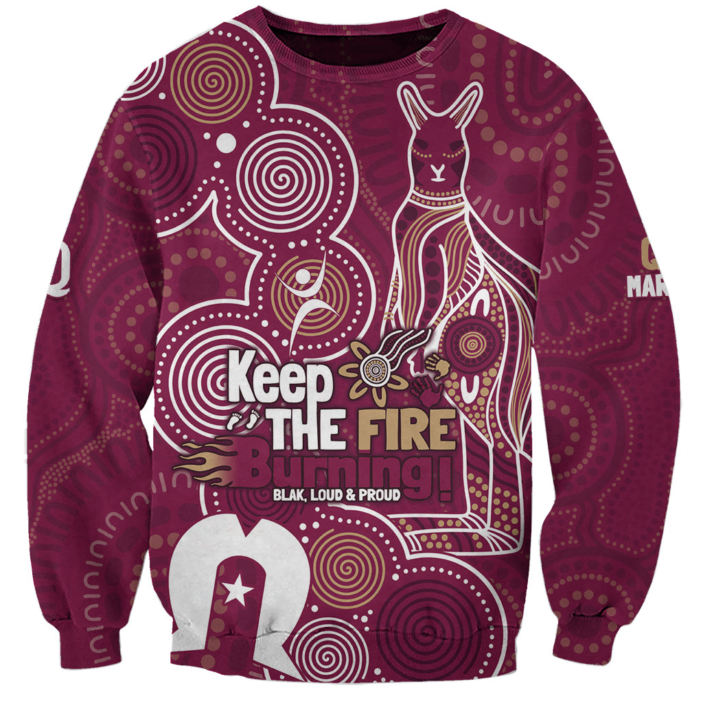 NAIDOC Week Sweatshirt QLD Maroons Kangaroo