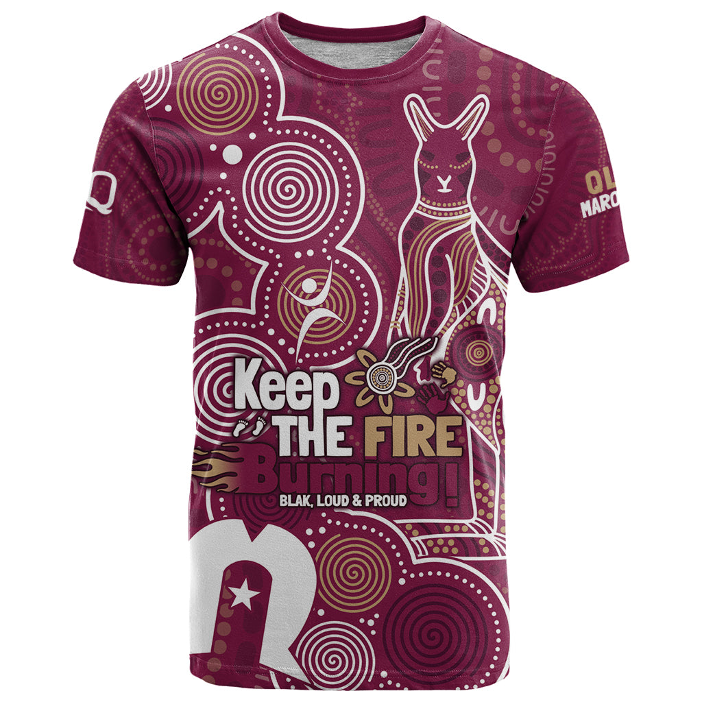 NAIDOC Week T Shirt QLD Maroons Kangaroo