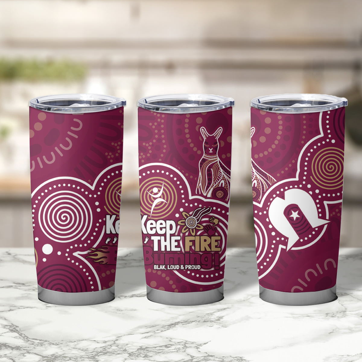 NAIDOC Week Tumbler Cup QLD Maroons Kangaroo