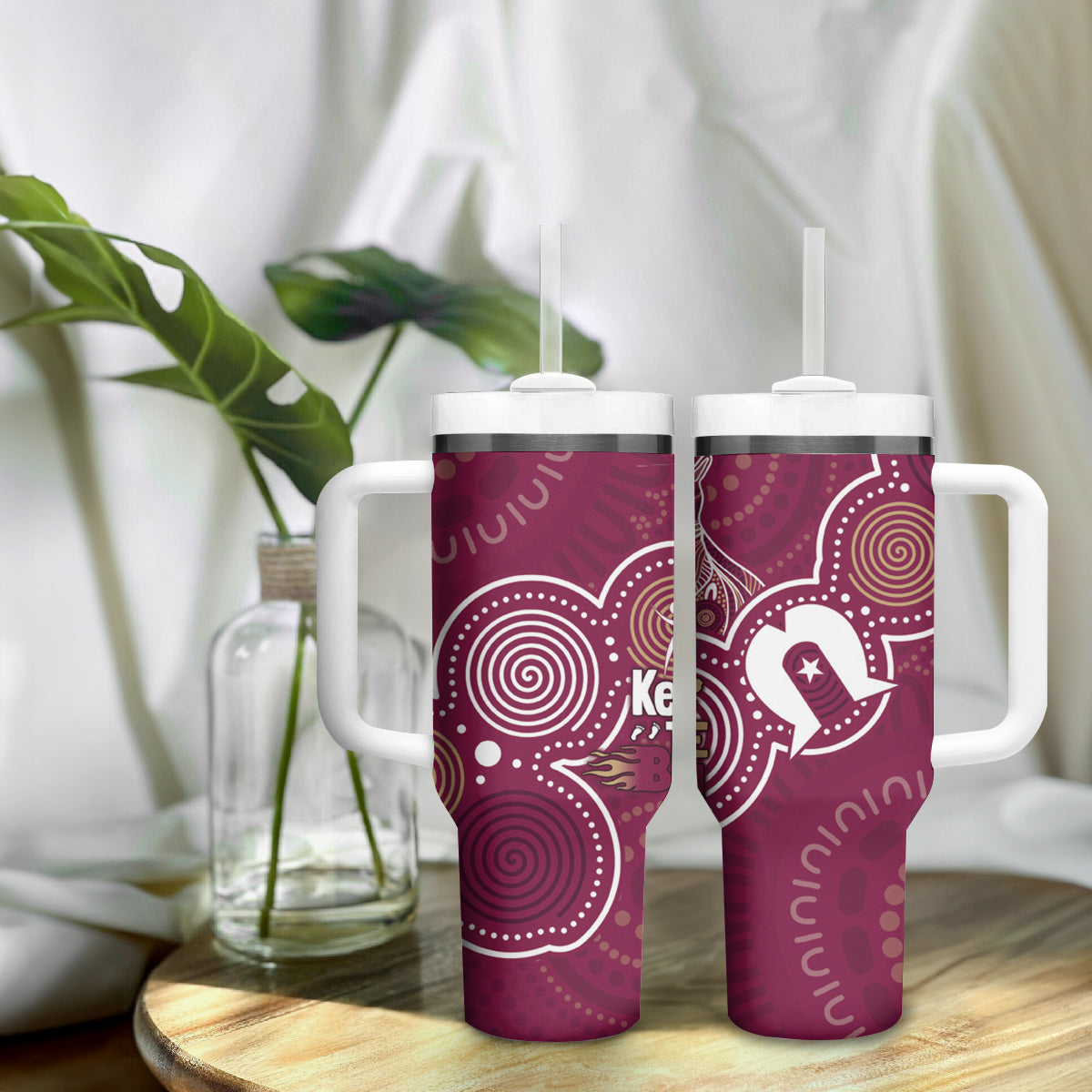 NAIDOC Week Tumbler With Handle QLD Maroons Kangaroo