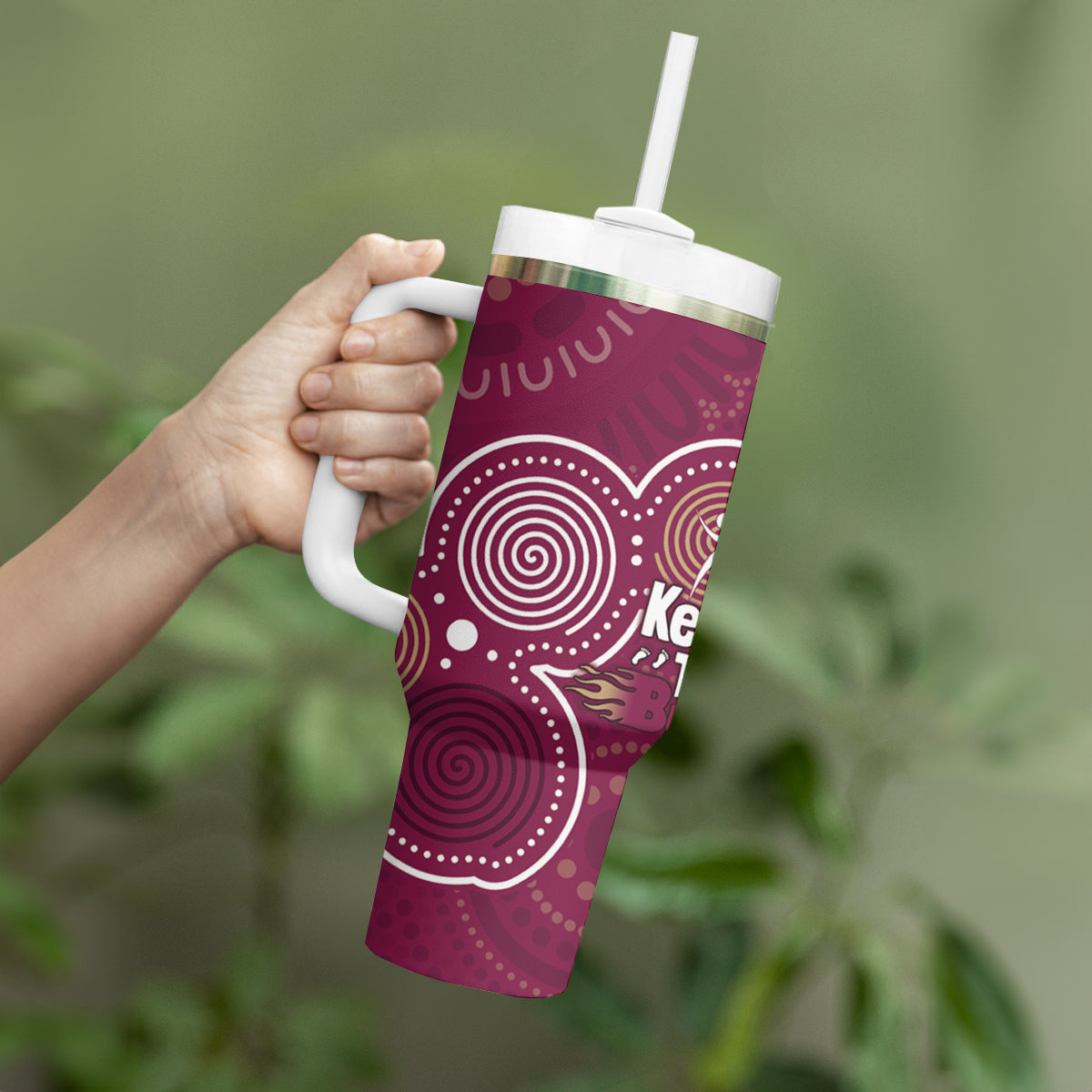 NAIDOC Week Tumbler With Handle QLD Maroons Kangaroo