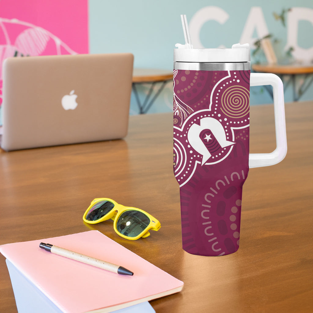 NAIDOC Week Tumbler With Handle QLD Maroons Kangaroo