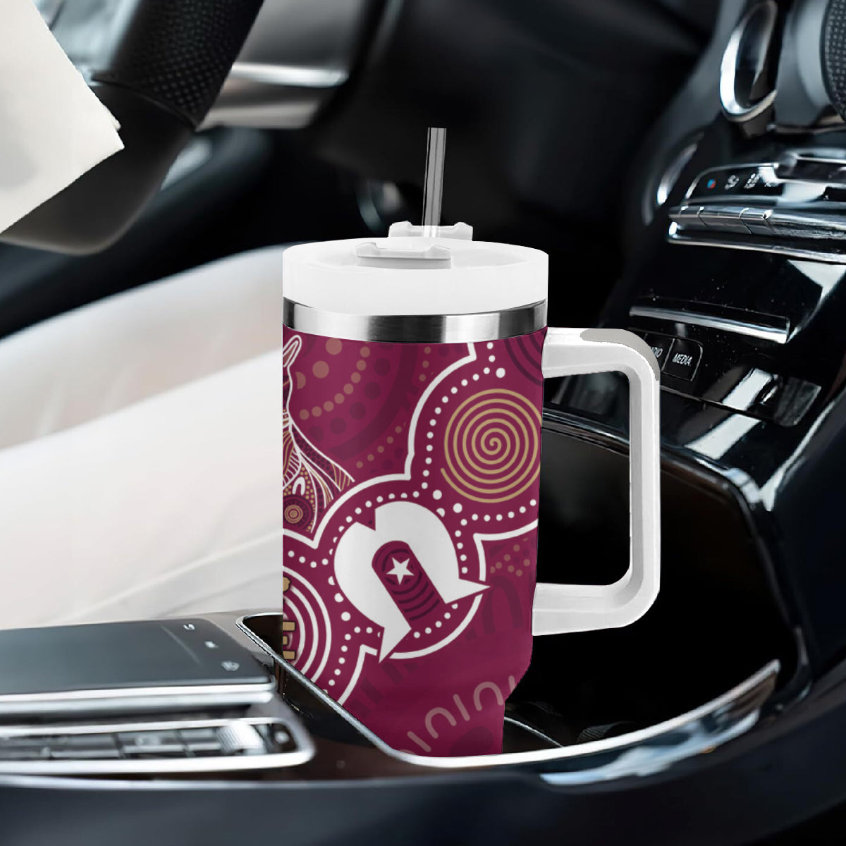 NAIDOC Week Tumbler With Handle QLD Maroons Kangaroo
