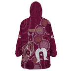 NAIDOC Week Wearable Blanket Hoodie QLD Maroons Kangaroo