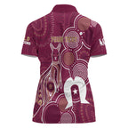 NAIDOC Week Women Polo Shirt QLD Maroons Kangaroo
