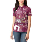 NAIDOC Week Women Polo Shirt QLD Maroons Kangaroo
