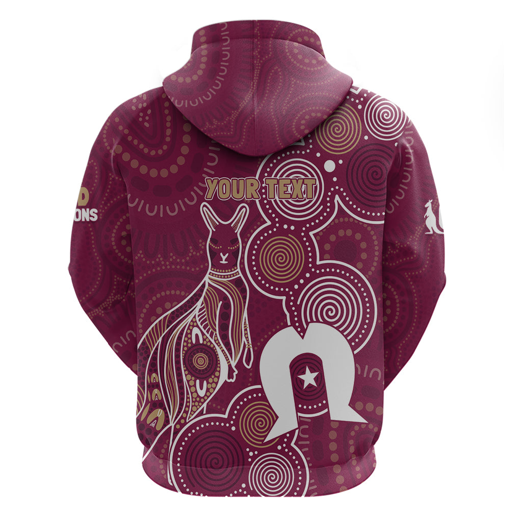 NAIDOC Week Zip Hoodie QLD Maroons Kangaroo
