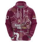 NAIDOC Week Zip Hoodie QLD Maroons Kangaroo