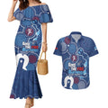 NAIDOC Week Couples Matching Mermaid Dress and Hawaiian Shirt NSW Blues Platypus