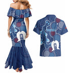 NAIDOC Week Couples Matching Mermaid Dress and Hawaiian Shirt NSW Blues Platypus