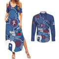 NAIDOC Week Couples Matching Summer Maxi Dress and Long Sleeve Button Shirt NSW Blues Platypus