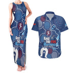 NAIDOC Week Couples Matching Tank Maxi Dress and Hawaiian Shirt NSW Blues Platypus