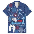 NAIDOC Week Family Matching Long Sleeve Bodycon Dress and Hawaiian Shirt NSW Blues Platypus