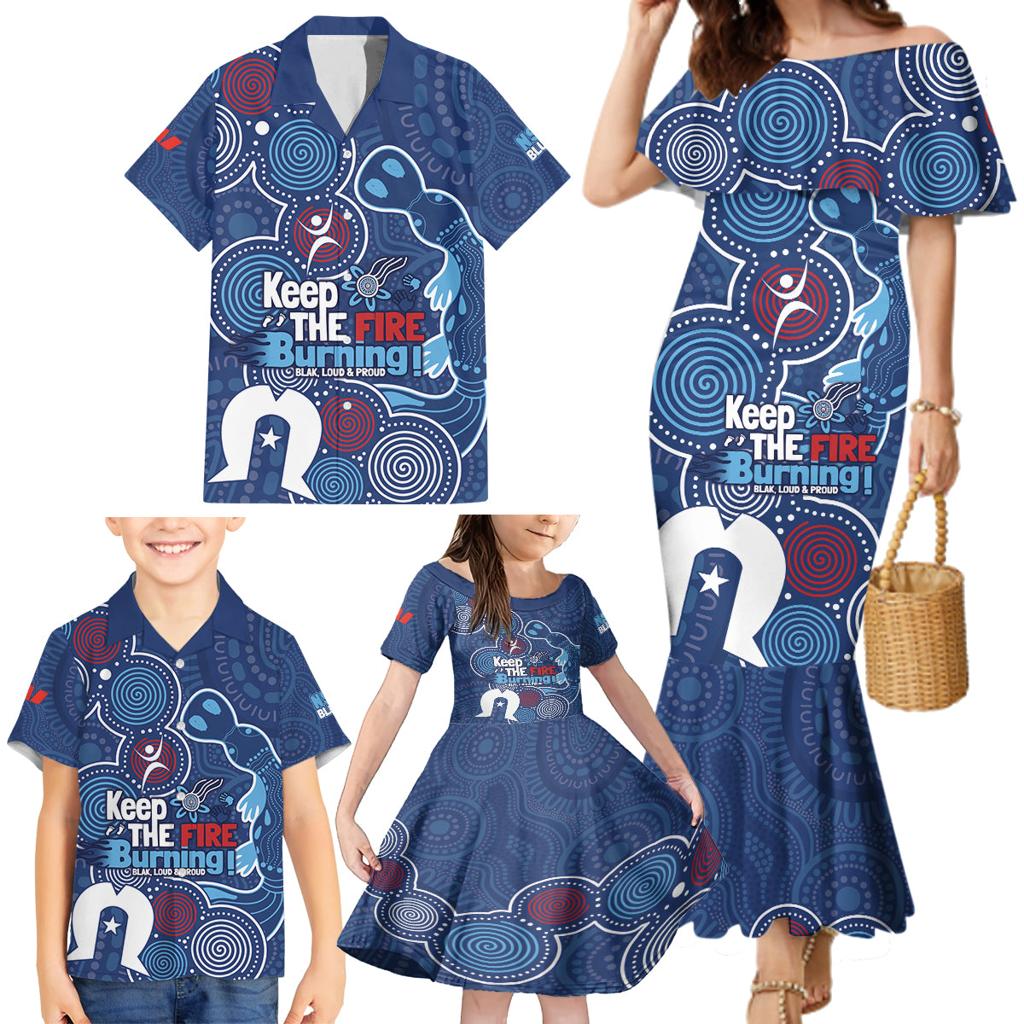 NAIDOC Week Family Matching Mermaid Dress and Hawaiian Shirt NSW Blues Platypus